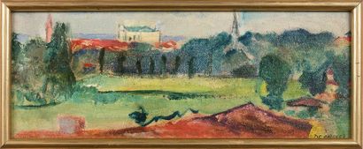 François DESNOYER François DESNOYER (1894-1972) - Paysage, huile sur panneau signée...