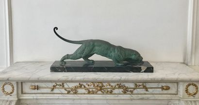 Demeter CHIPARUS Demeter CHIPARUS (1886-1947) - Tigre - Régule, socle marbre - H....
