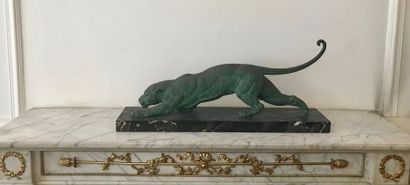 Demeter CHIPARUS Demeter CHIPARUS (1886-1947) - Tigre - Régule, socle marbre - H....
