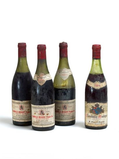 Chambolle Musigny 4 bouteilles Chambolle Musigny comprenant 3 bouteilles Premier...
