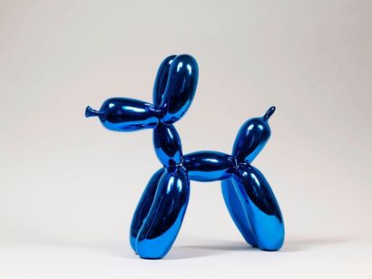 JEFF KOONS Jeff KOONS (d'après) - Ballon dog blue - Résine émaillée, dans sa boîte...
