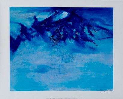 ZAO WOU-KI ZAO WOU- KI (1921-2013) - Une affiche signée à la plume et dédicacée,...