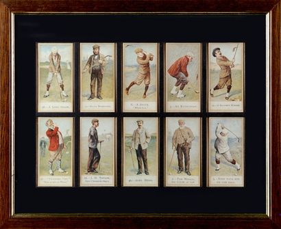 GOLF Ensemble de 10 cartes sur le thème du golf - 6,5 x 3 cm (chaque carte)