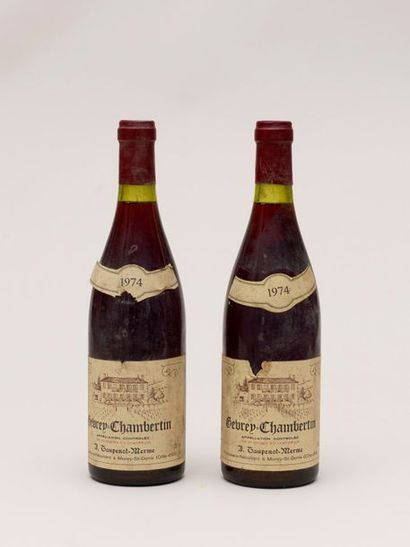 Vin - Gevrey Chambertin 2 bouteilles Gevrey Chambertin 1974, J Taupenot Merme, Morey...