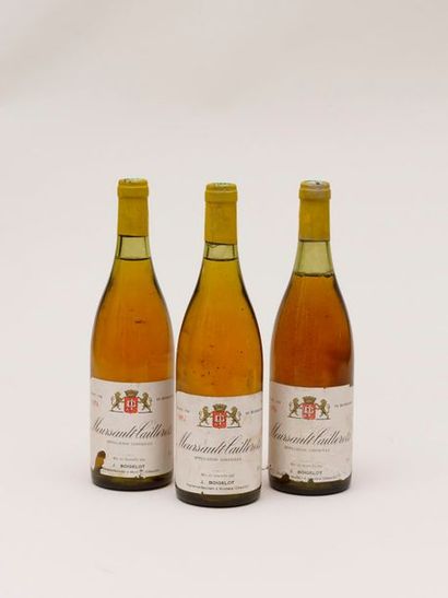 Vin - Meursault Caillerets 3 bouteilles Meursault Caillerets, 1976 - J. Boigelot