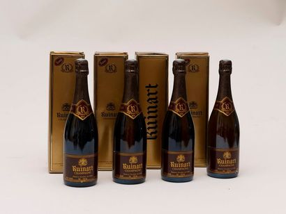 Vin - Ruinart 4 bouteilles Ruinart Champagne Rosé, dans leur carton d'origine