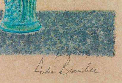 André BRASILIER André BRASILIER (1929) - Le Bouquet Royal, lithographie en couleurs...