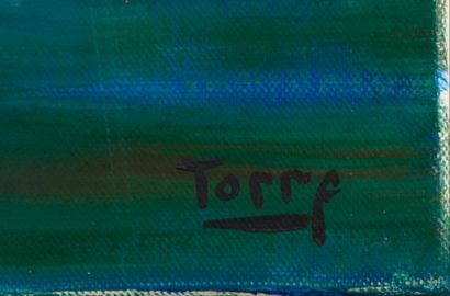 André TORRE André TORRE (1929-1999) - Menton - Huile sur toile signée en bas à droite...