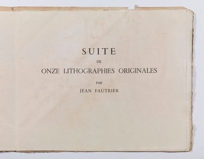 Jean FAUTRIER Jean FAUTRIER (1898-1964) - Suite de onze lithographies originales...