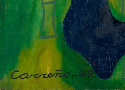 Mario CARRENO Mario CARRENO (1913-1999) - Composition, 1949 - Huile sur toile signée...