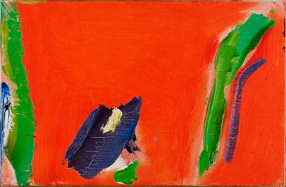 Olivier DEBRE Olivier DEBRE (1920-1999) - Rouge en tache bleue, traces vertes - Huile...
