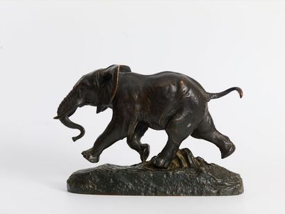 Antoine Louis BARYE Antoine Louis BARYE (1796-1875) - Eléphant du Sénégal - Bronze...