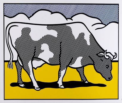 Roy Lichtenstein Roy LICHTENSTEIN - D'après - Cows going abstract, 1980, 3 offset...