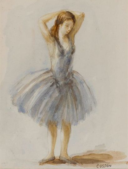 Marcel Dyf Marcel COSSON (1878- 1956) - Ballerine - Aquarelle signée ne bas à droite...