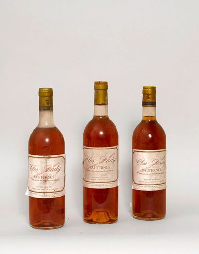 VIN 3 bouteilles - Clos Dady 1988, Sauternes