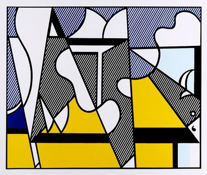 Roy Lichtenstein Roy LICHTENSTEIN (1923-1997) - D'après - Cows going abstract, 1980,...