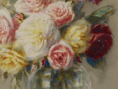 Isidore ROSENSTOCK Isidore ROSENSTOCK (1880-1956) - Vase de fleurs - Aquarelle signée...