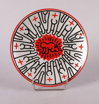 KEITH HARING Keith HARING (1958-1990) - D'après - Radiant Baby - Assiette en porcelaine...