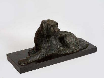 Georgles Lavroff Georges LAVROFF (1895-1991) - Chien assis - Sculpture en bronze...
