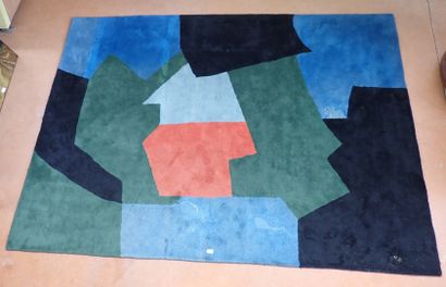  Serge POLIAKOFF (1900-1969) D'après, Tapis en laine, dim 197x265 cm (accidents et... Gazette Drouot