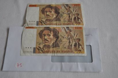  2 Billets de 100 francs
Eugene Delacroix Gazette Drouot