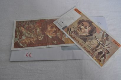 2 billets de 100 francs Eugene Delacroix  Gazette Drouot