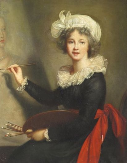 After Elisabeth Louise Vigée Le Brun 
Self portrait
Oil on canvas 50.5 x 40.5cm;... Gazette Drouot