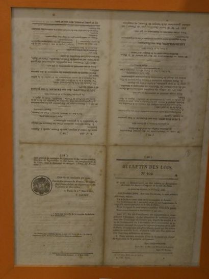 null Bulletin des lois Epoque Louis Philippe sur l'organisation des sapeurs pompiers...