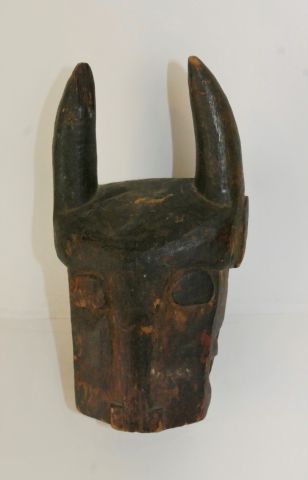 null Masque animal en bois destiné a être déposé sur une statuette - De style ivoirien....