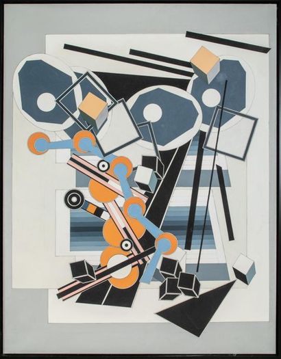 null Alain Le YAOUANC (1940),
Composition géométrique,
Huile sur toile
180 x 140,5...