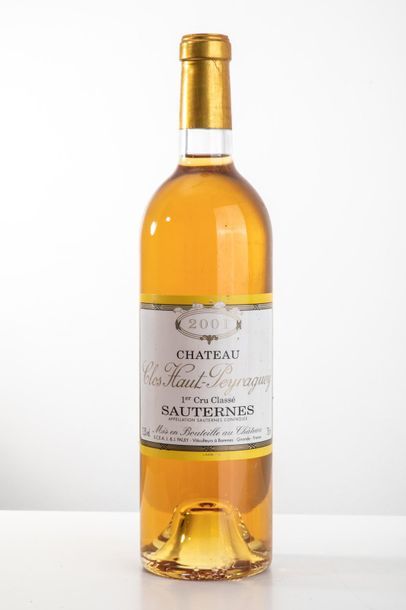 null Lot comprenant: 1 bouteille CHÂTEAU RIEUSSEC, Sauternes 2001 - 4 bouteilles...