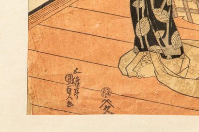 null JAPON KUNISADA UTAGAWA(1786-1864), deux estampes signées gototei kunisada ga,...