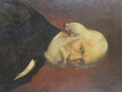 null Ecole française XIXème - Portrait d'un notable - Huile sur toile - 61,5 x 45...