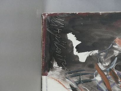 null Bata MIHAILOVITCH (1923-2011), Composition abstraite Huile sur toile signée...