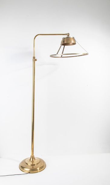 null Brass telescopic floor lamp by Valenti, Height: 130 cm