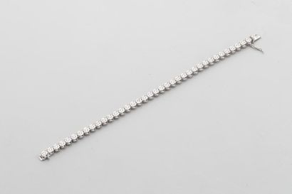 null Diamond river bracelet in 18k white gold - PB: 17,2gr - Length: 19,5cm