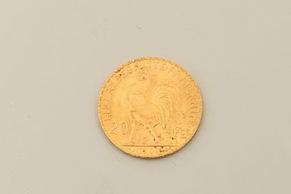 null 20 gold francs coin, 1909, Weight: 6,4 g