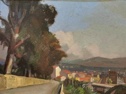 null Vente d'atelier : Alfred Marie LE PETIT (1876-1953) - « Les Eucalyptus le chemin...