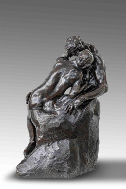 null Auguste RODIN (1840-1917) - Le baiser - Sculpture en bronze à la cire perdue...