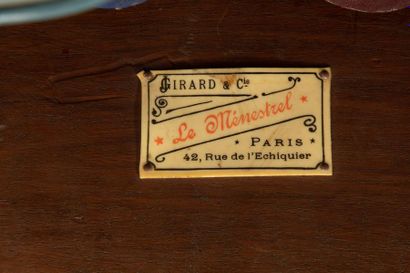 null Phonographe GIRARD et Cie « LE MENESTREL », avec cylindres en cire et pavillon...