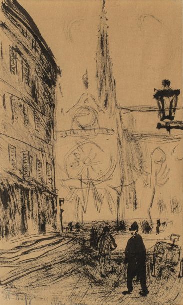 null Raoul DUFY (1877-1953) - Notre-Dame - Estampe signée et titrée - 22 x 15 cm...