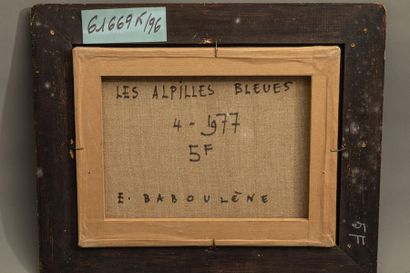 null Eugène BABOULENE (1905-1994) - Les Alpilles bleues - Huile sur toile - Signée...