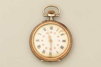 null Gusset watch in chased silver - Period 1900 - Weight : 59gr