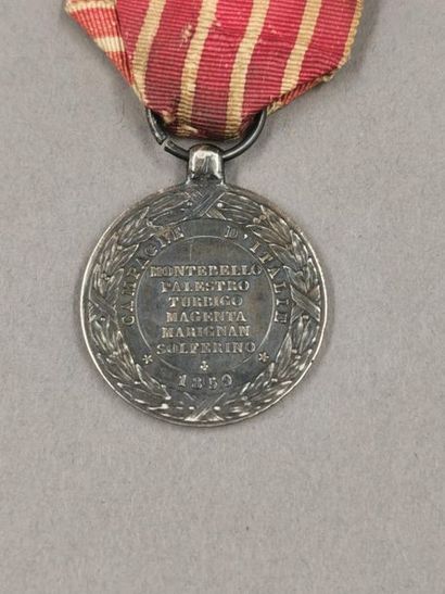 null Commemorative medal of the Italian Campaign in silver Sacristan F - Legend:...
