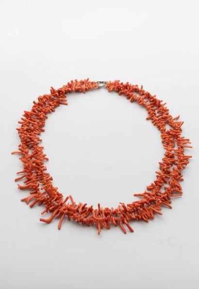 null Long collier de branches de corail - 122cm