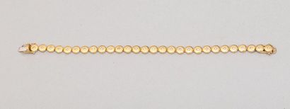 null Bracelet rivière en or jaune 750mm orné de diamants, Poids brut: 18,3 g - L...