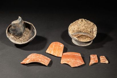 null Céramiques,objets fragmentaires dont sigillées. Epoque romaine.En l’état.