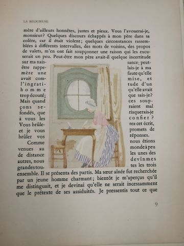 null DIDEROT - La religieuse - Illustré par Victor LHUER - Edition Arc en ciel Paris...