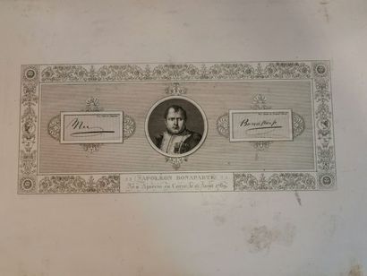 null Napoléon Bonaparte - Gravure contrecollée sur panneau - 31 x 47 cm.