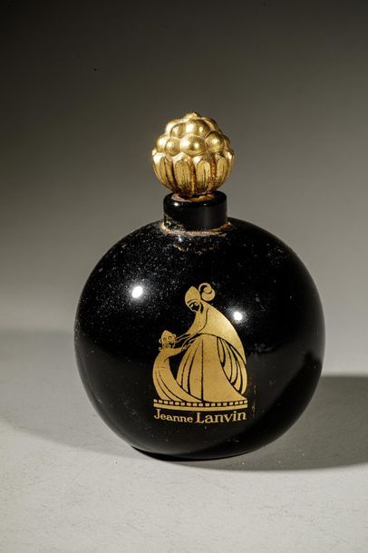null JEANNE LANVIN
Flacon boule noire titrée « Jeanne Lanvin » décoration couleur...